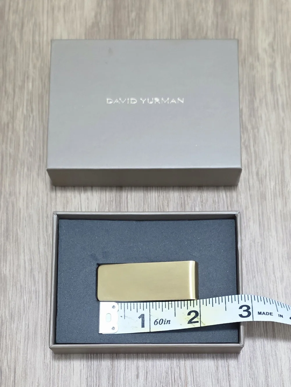 David Yurman Brushed Gold Money Clip